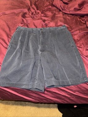 Polo Ralph Lauren Y2K Size 36 Men's Classic Pleated Navy Blue Shorts